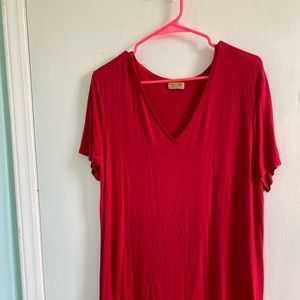 Red Piko dress